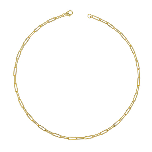 The Paperclip Necklace in Gold