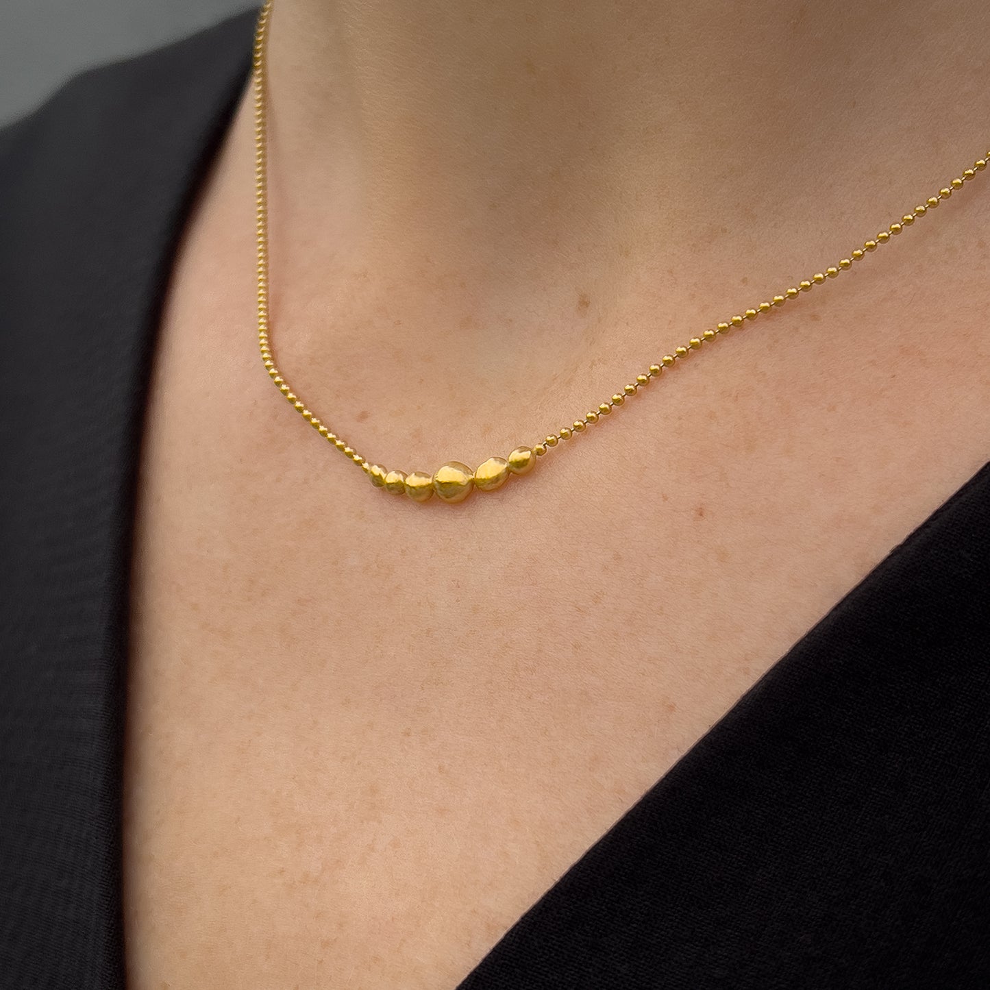 The Mini Orb Necklace In Gold