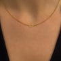 18k gold vermeil belcher chain necklace with a circular shaped pendant. 