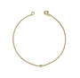 18k gold vermeil fine ball chain bracelet with a 2mm lab diamond 