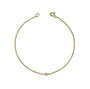 18k gold vermeil fine ball chain bracelet with a 2mm lab diamond 