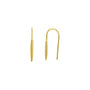 Gold earrings on a white background