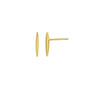 A pair of 18k Gold Vermeil spike stud earrings on a white background.
