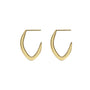 18k gold vermeil tapered and curved hoops