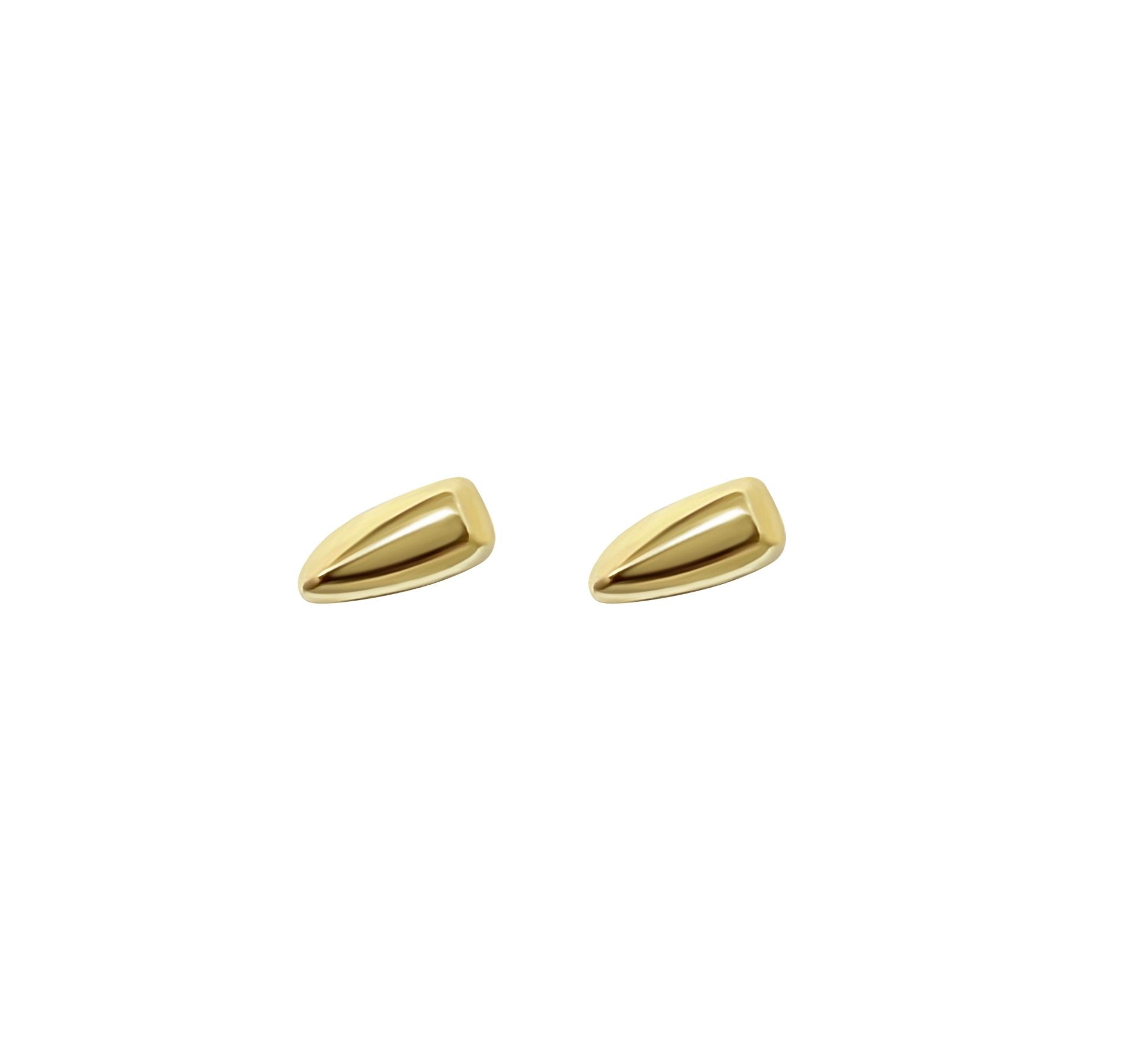 9ct gold shard shaped stud earrings