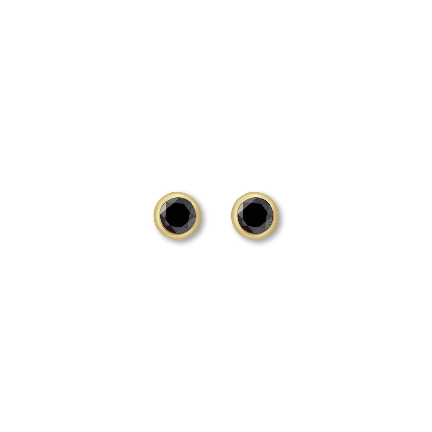 black diamond micro 2mm stud earrings