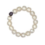 White freshwater pearl bracelet with one dark coloured pearl