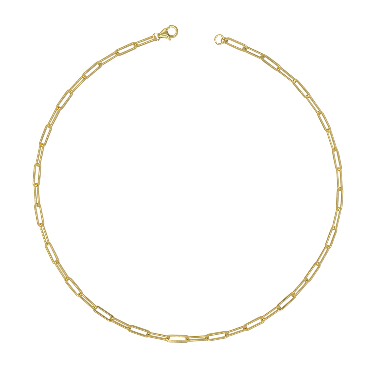 The Paperclip Necklace in Gold