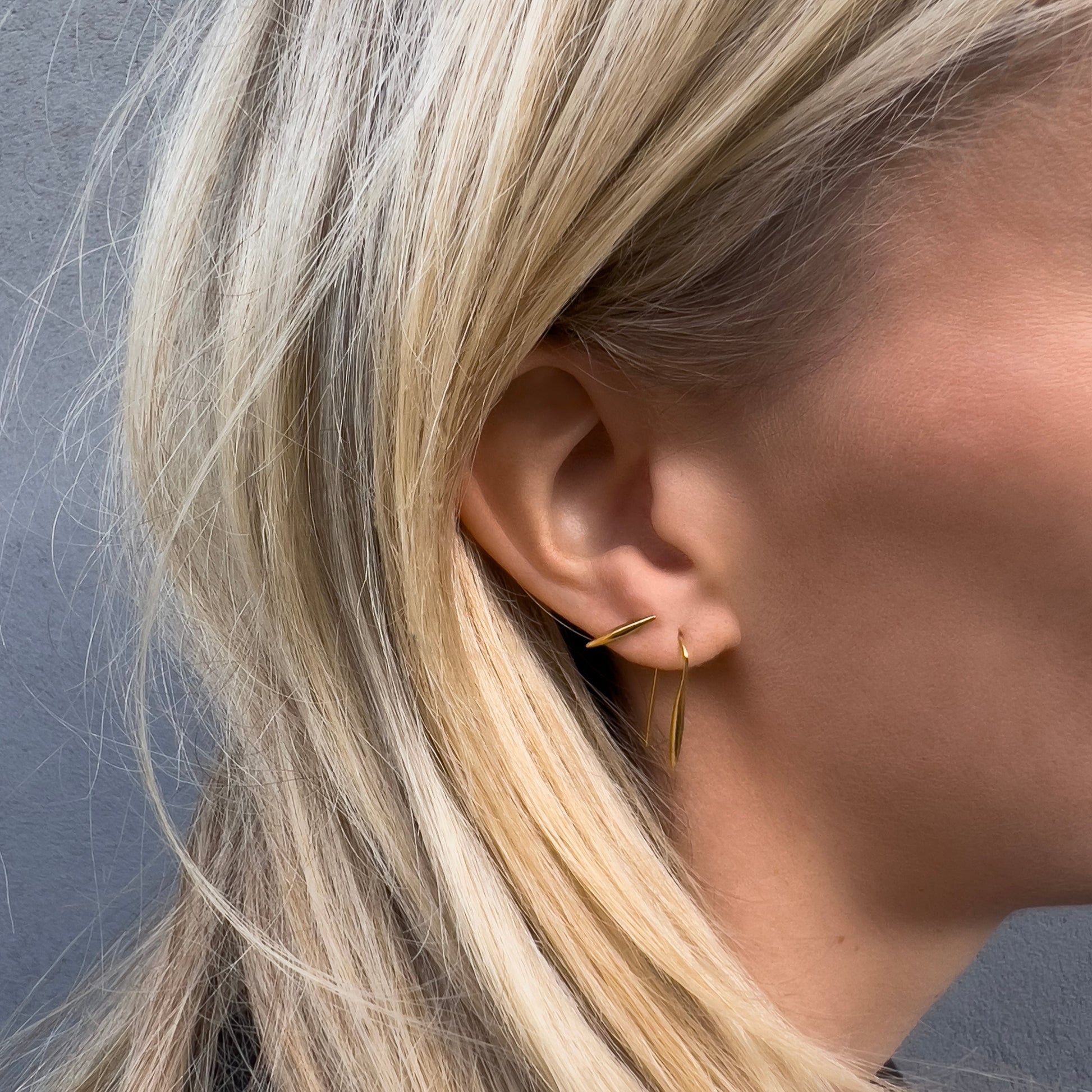 18k Gold Vermeil Spike Studs