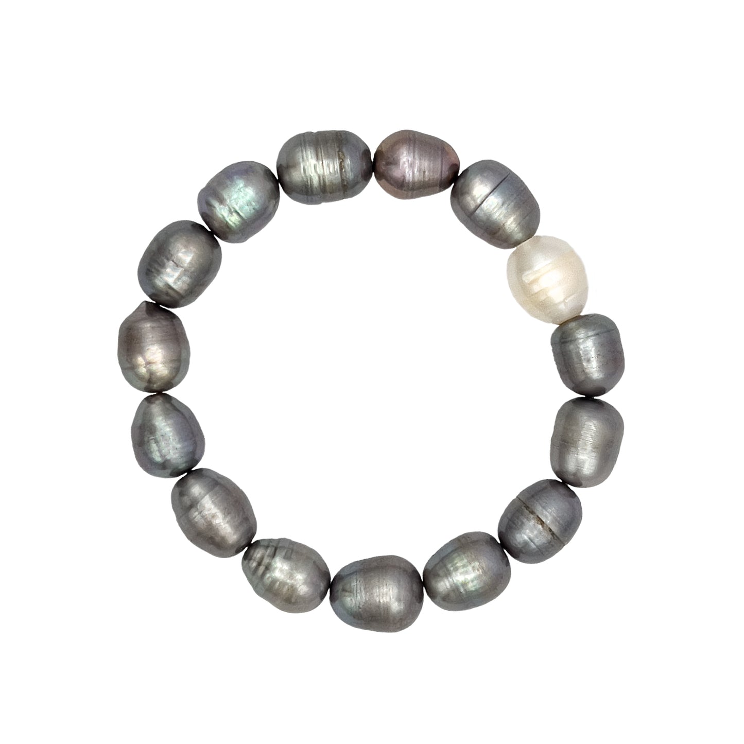 large grey freshwater pearl bracelet