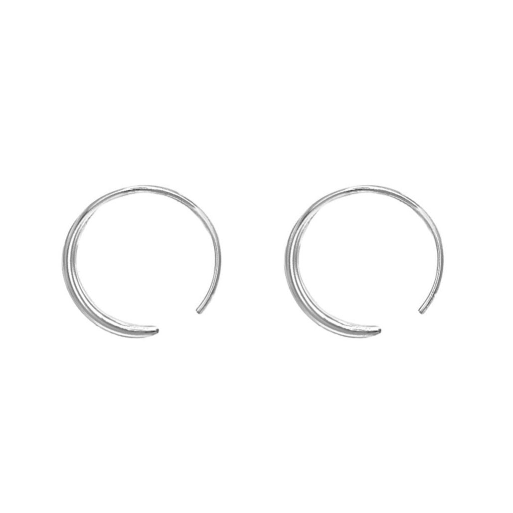 Sterling silver handcrafted endless hoop earrings 