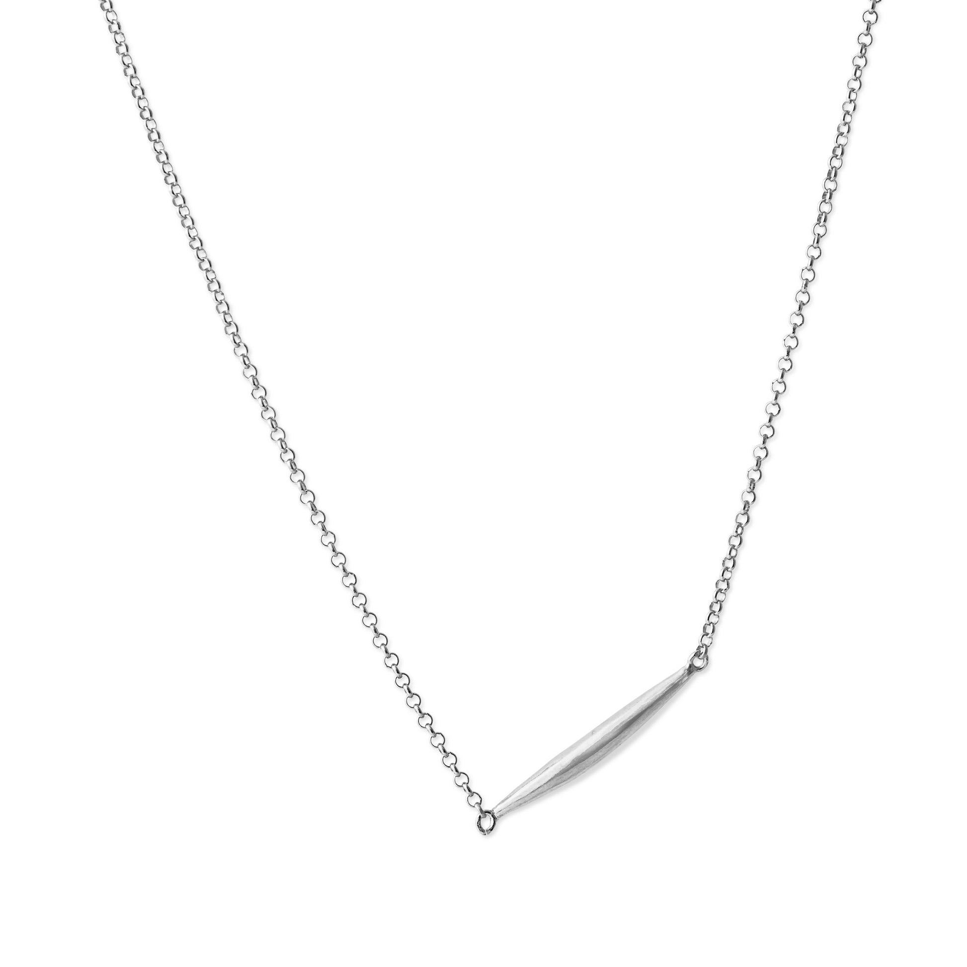 Sterling silver bar necklace