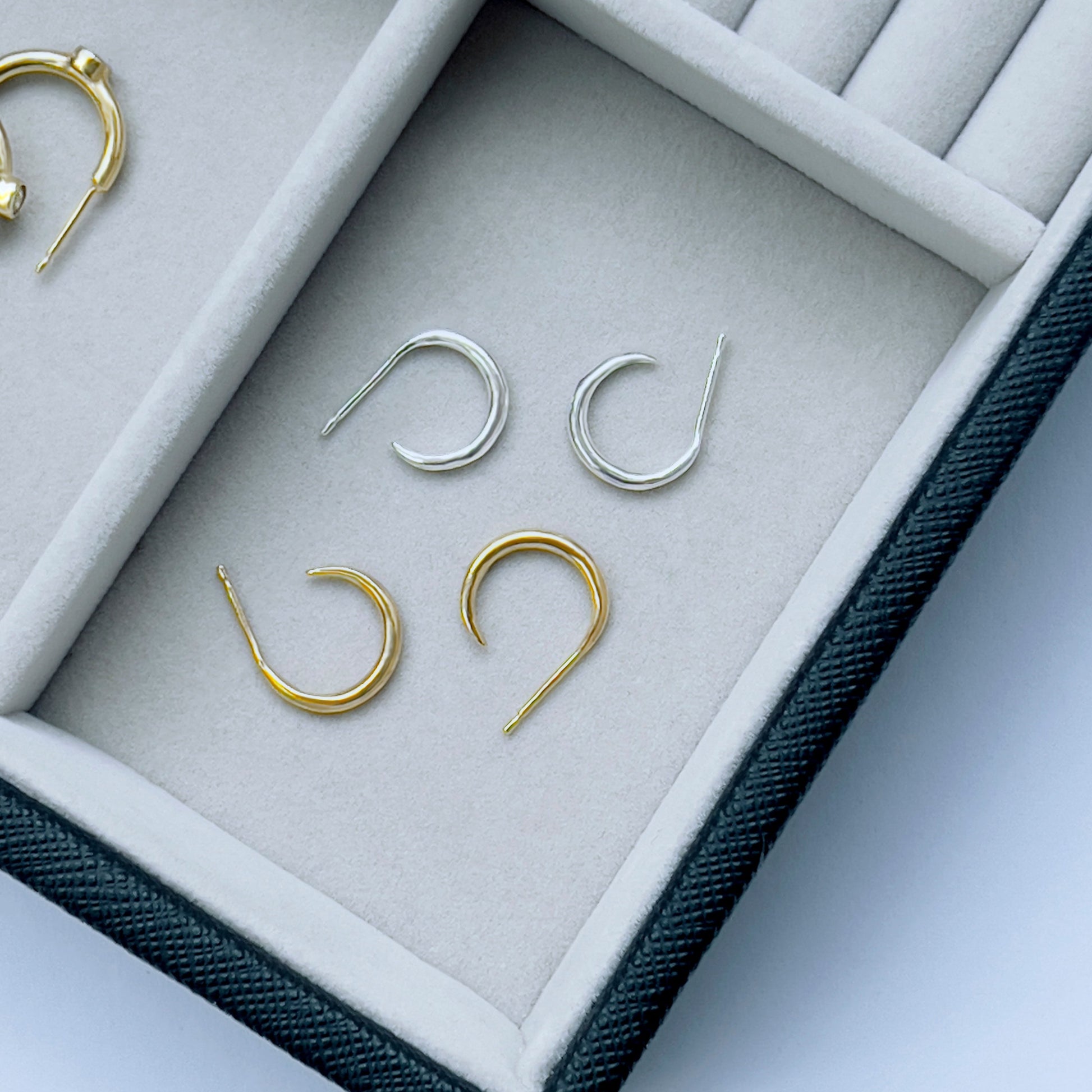 gold vermeil hoop earrings