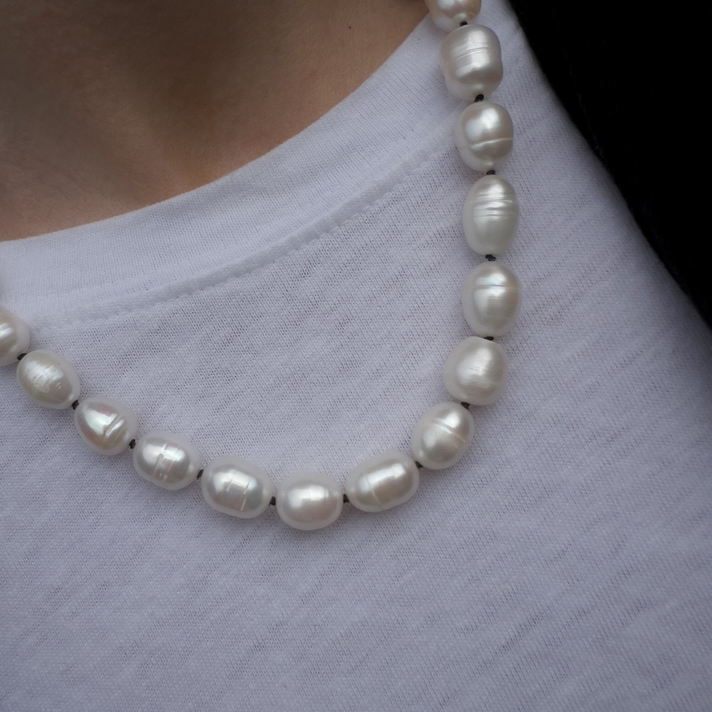 Ivory freshwater pearl necklace